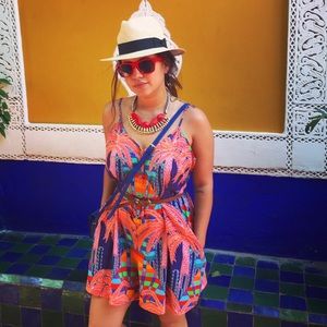 Mara Hoffman palm tree romper size 6